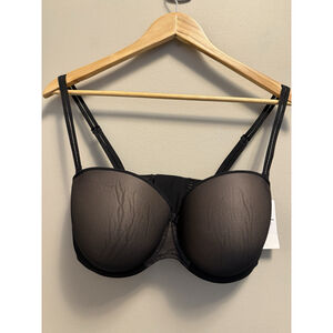 Chantelle Bra Underwire Strapless Multi-Way Black 34DDDD NWT